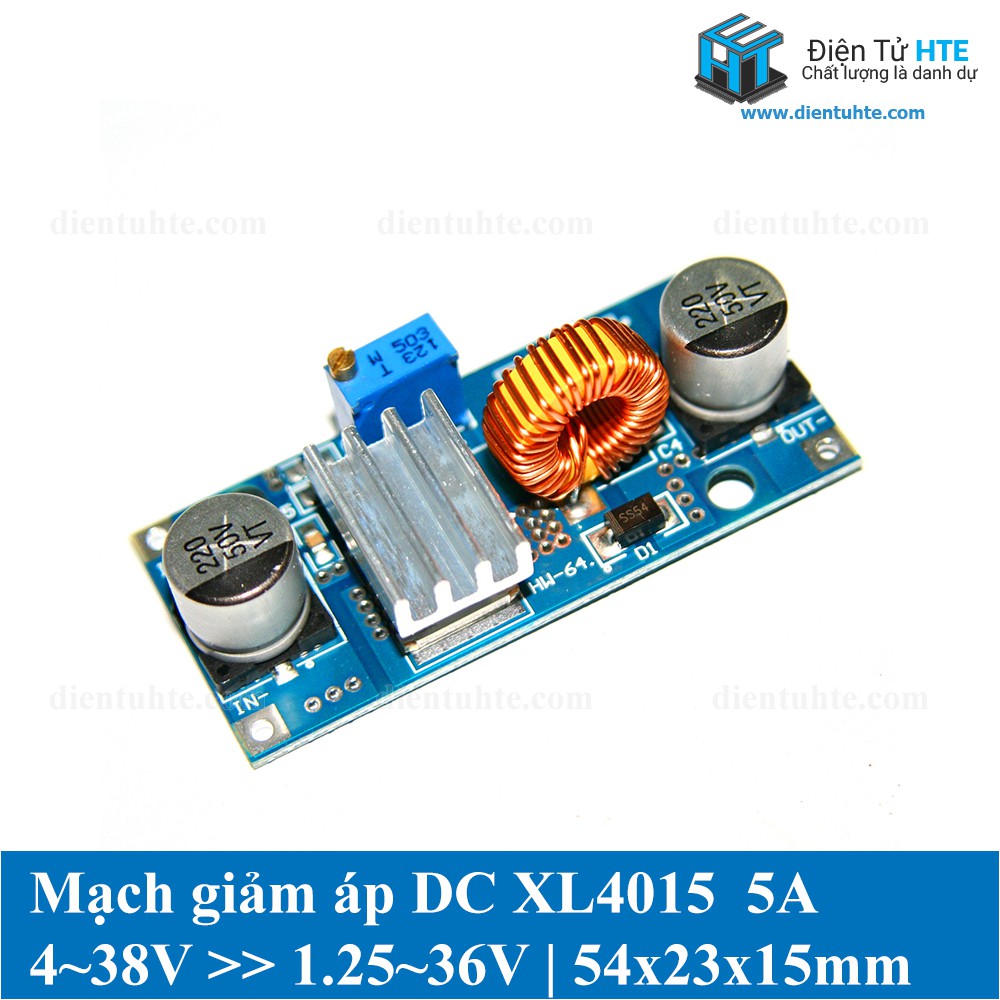 Mạch Giảm Áp DC-DC XL4015 dòng 5A [HTE Quy Nhơn CN2]