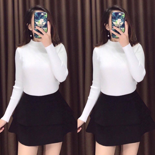 Áo len tăm cổ 3p