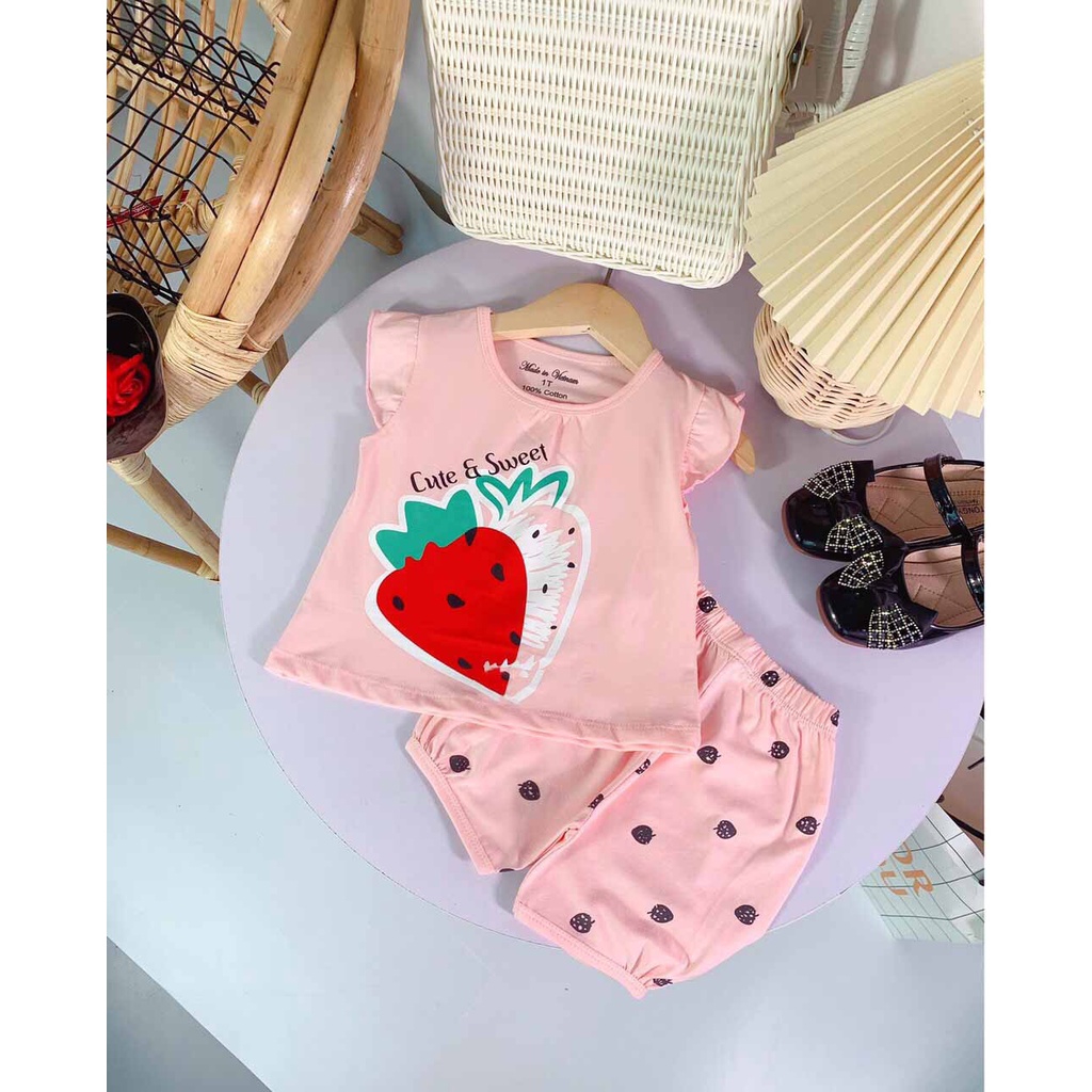 [HOTTREND] BỘ DÂU BÈO TAY CÁNH TIÊN CHẤM BI CHẤT COTTON MỀM MÁT SIÊU ĐÁNG YÊU CHO BÉ 8-19KG. VIDEO THÂT. XƯỞNG MAY BIBO