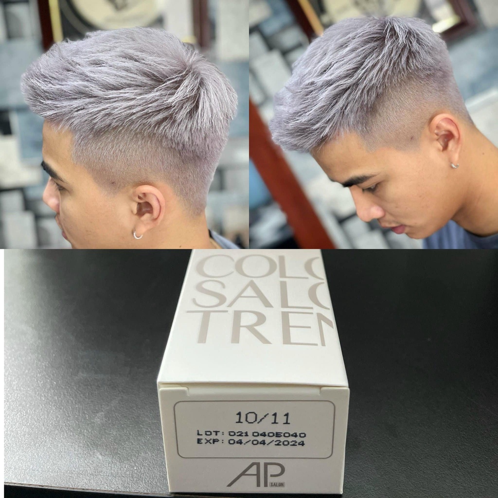 Tuýp Thuốc Nhuộm Tóc  10/11 Blonde Platinum Ash Khói Tuyết Cần Nền Cao  9-10 TRỞ LÊN
