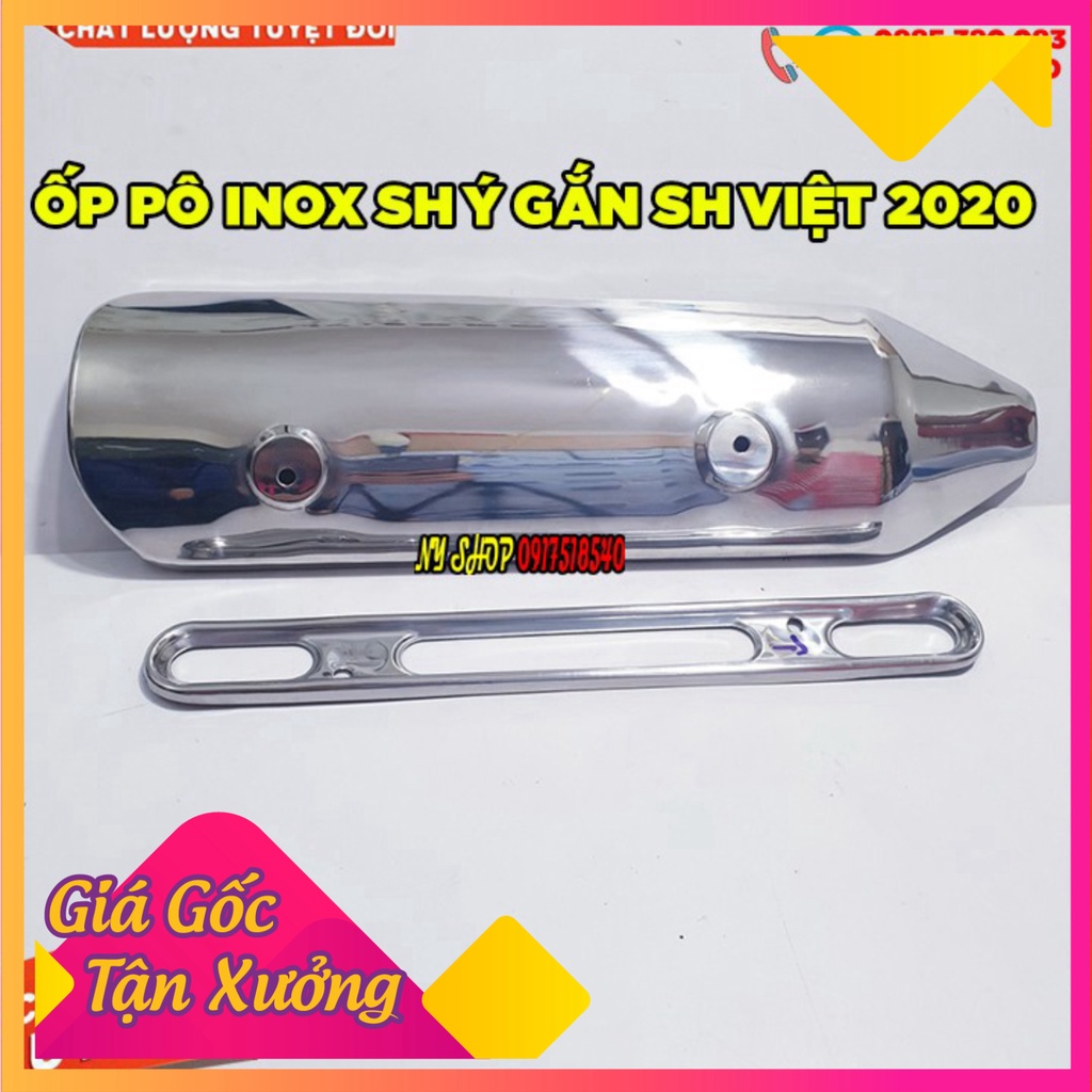 ỐP PÔ INOX SH Ý GẮN SH 2020 - SH 2021 - SH 2022 (Ảnh Sp thật)