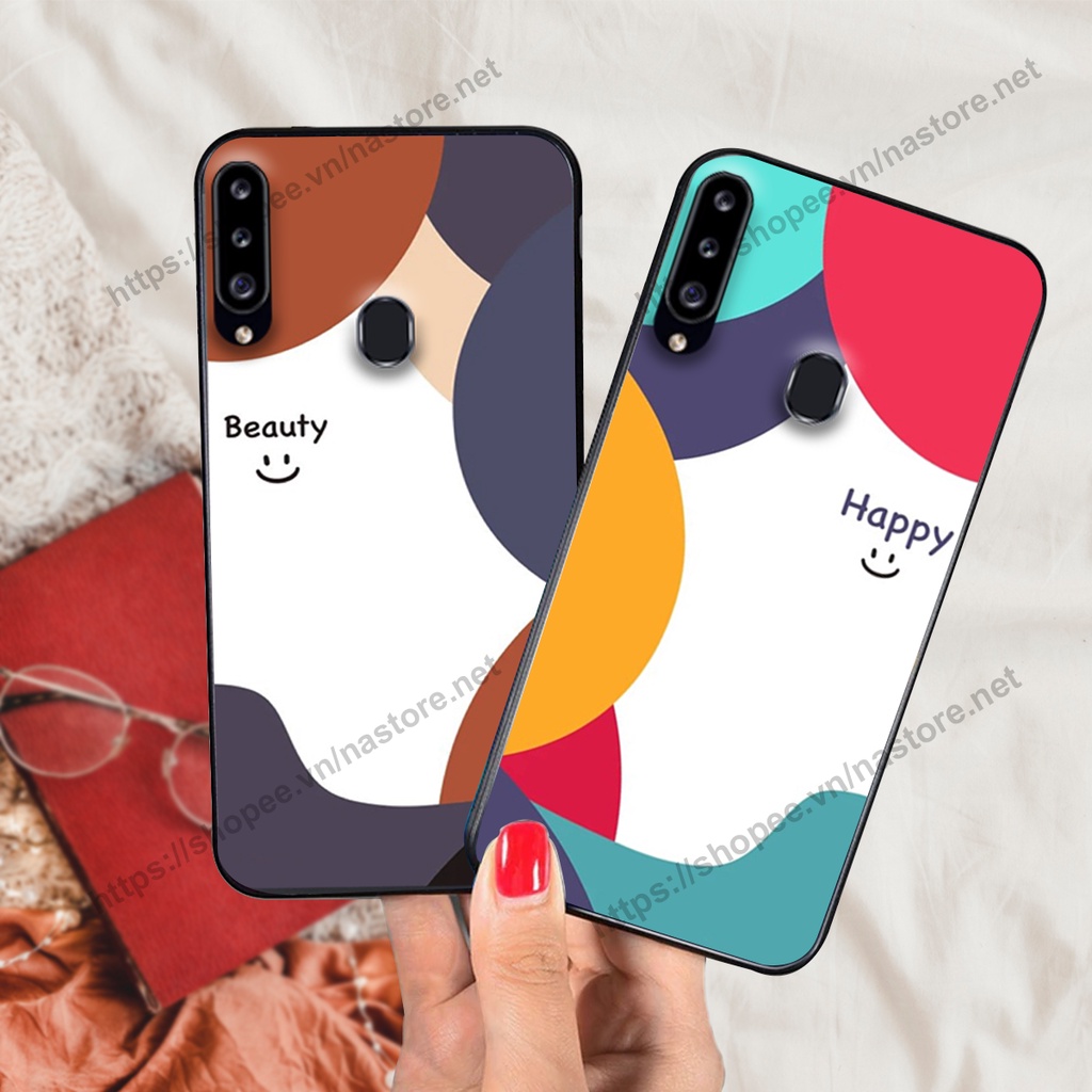 Ốp lưng Samsung A10s / A20s / A20 / A30 mặt cười, họa tiết caro đơn giản đẹp cute