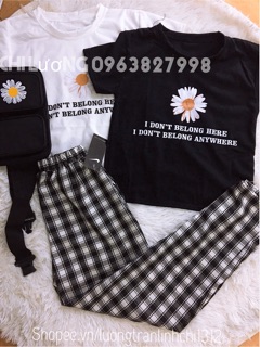 Áo croptop hoa cúc