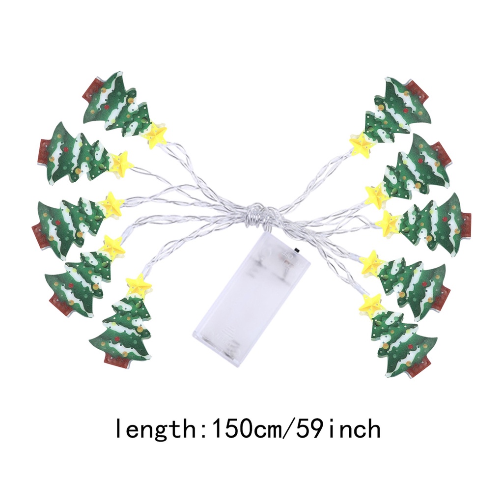 Dây đèn LED 10/20 bóng hình ông già noel trang trí cây thông giáng sinh