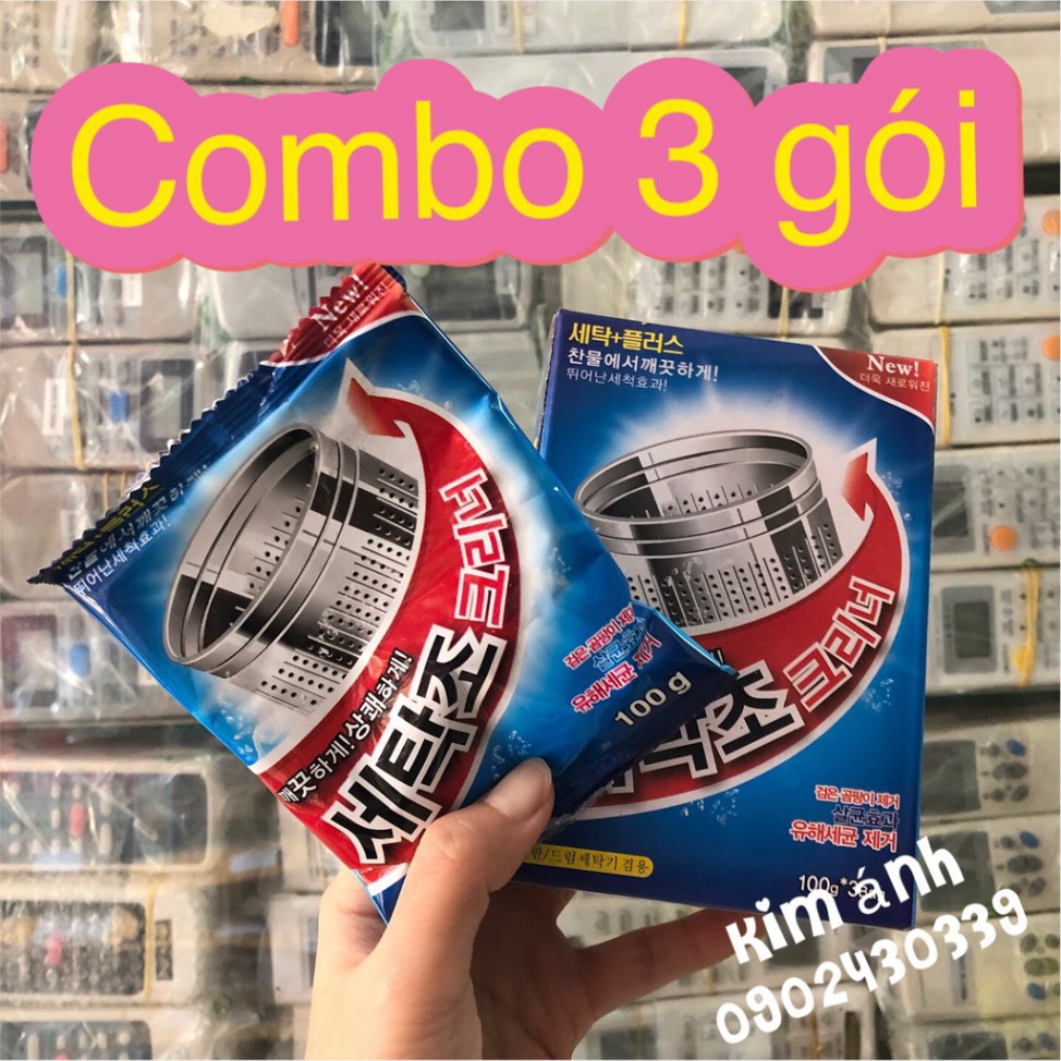 BỘT VỆ SINH LỒNG MÁY GIẶT HÀN QUỐC _ Combo 3 gói