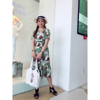 Đầm maxi tơ hoa size M,L,XL giá 190K