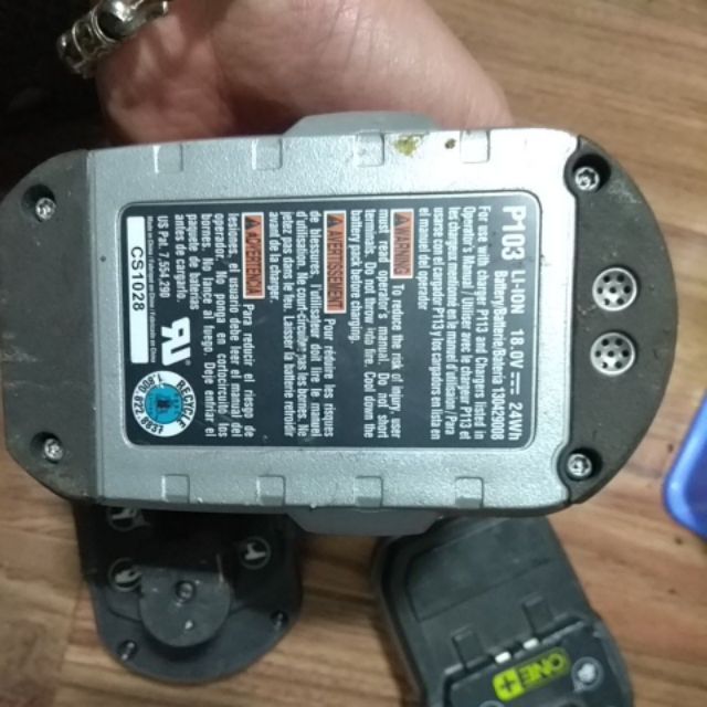 Pin Ryobi 18v cũ loại P102, P103 mạch vẫn hoạt động tốt