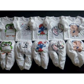 Set 5 bộ cotton 2 chiều hình thú ( Kéo sang xem ảnh thật shop tự chụp)