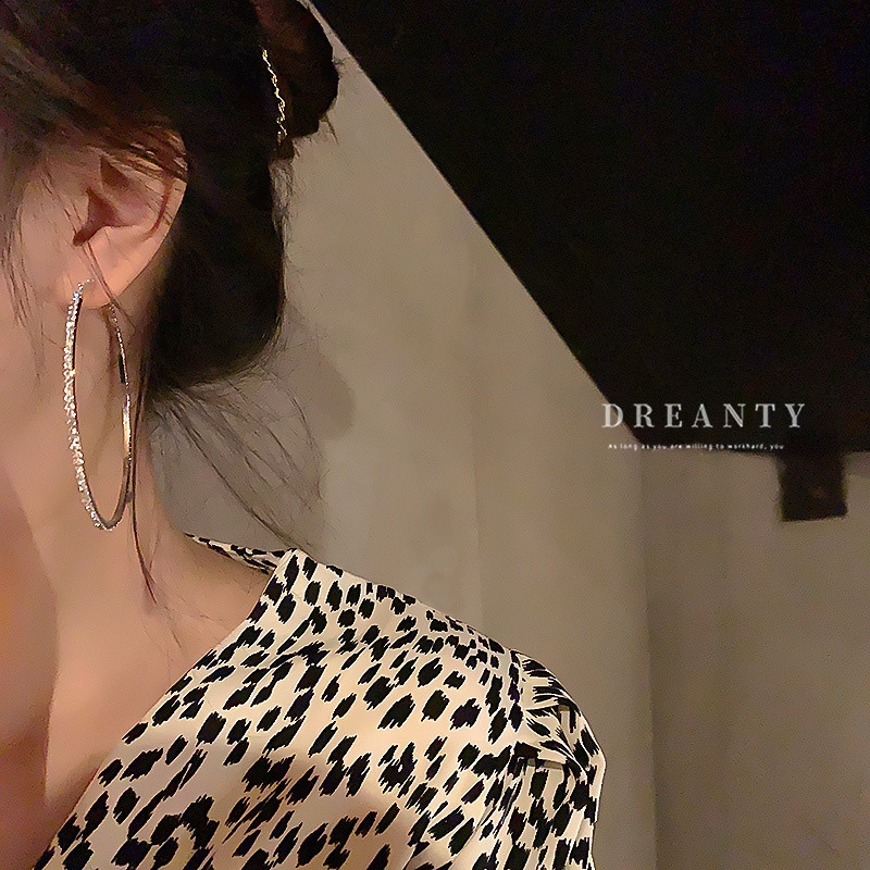 Bông Tai Mạ Bạc 925 Hình Kim Cương Phong Cách Âu Mỹ Thời Trang