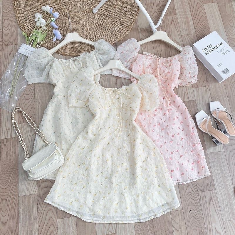 ĐẦM BIGSIZE HOA MẶC 2 KIỂU CỔ YẾM
