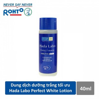 Dung dịch dưỡng trắng vượt trội, chống lão hóa da Hada labo Perfect White 40ml - ROHTO