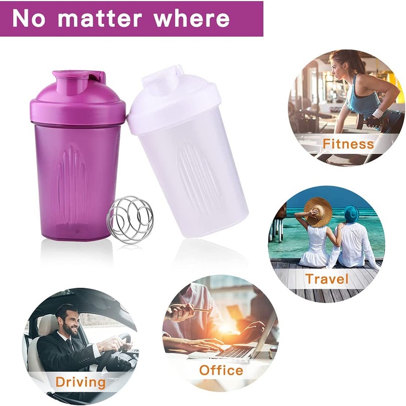 Sẵn Sàng Cổ Thể Thao Protein Shaker 400Ml Bột Whey Protein Pha Trộn Chai Thể Thao Tập Gym Thể Hình Lọ Đựng Ngoài Trời Di Động Nhựa nước Giải Khát Bình