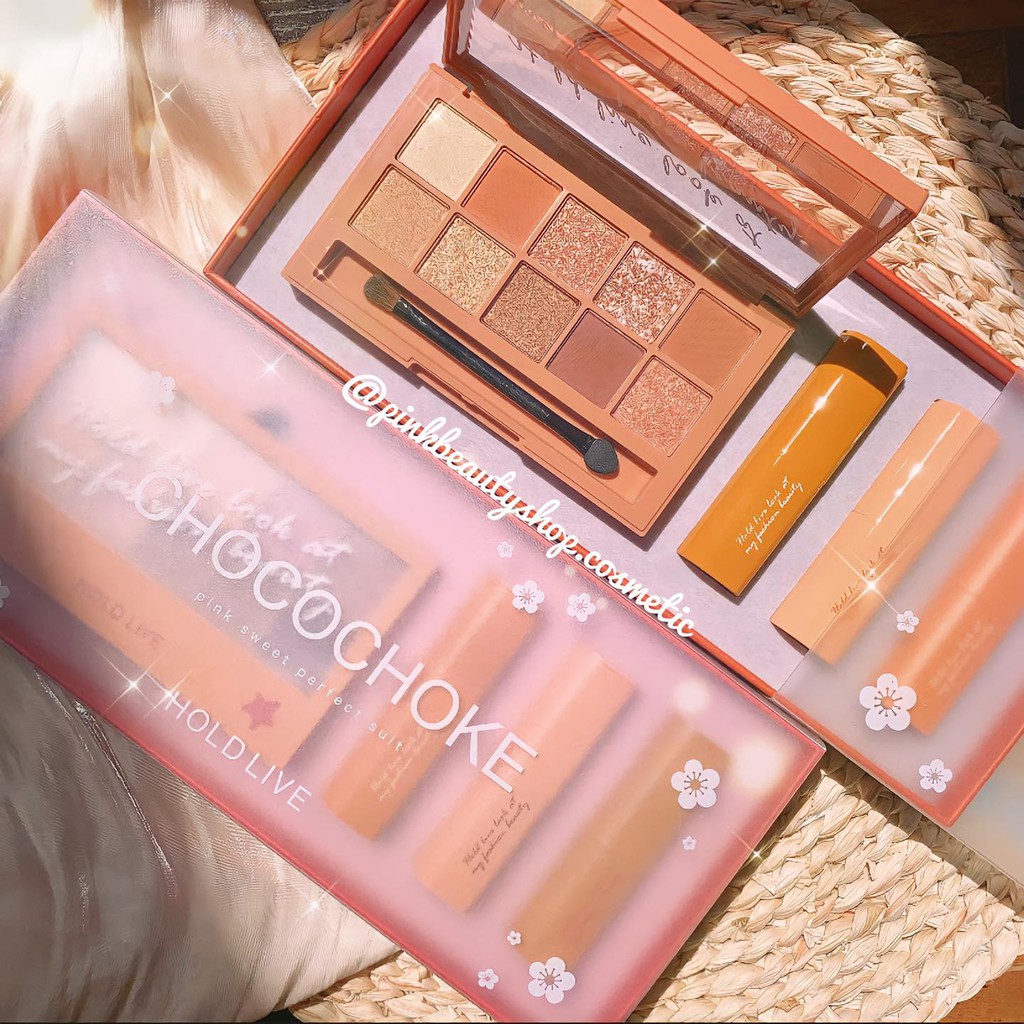 Set phấn mắt kèm son Hold Live Chocochoke Pink Sweet Perfect Suit | BigBuy360 - bigbuy360.vn