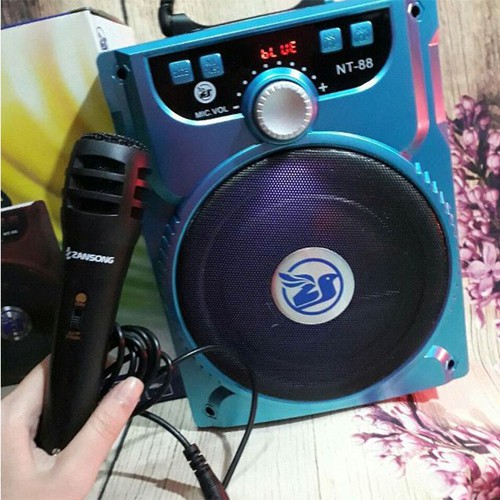 LOA BLUETOOTH P88 P89 KARAOKE MINI tặng mic hát KARAOKE