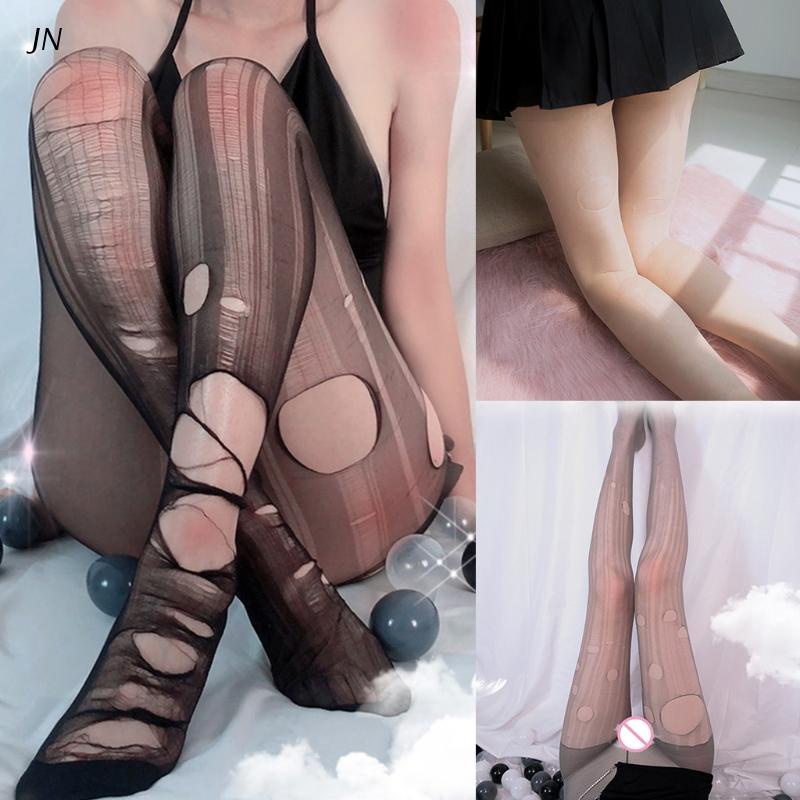 Quần Tất Lưới Siêu Mỏng Khoét Lỗ Rách Quyến Rũ Cho Nữ