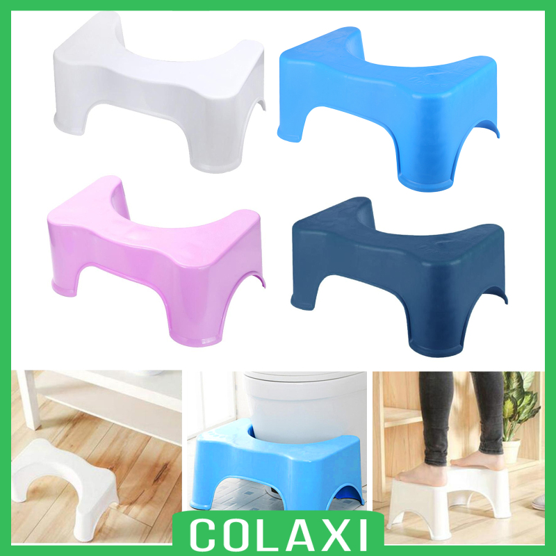 [COLAXI]2x Step Stool For Toilet Training Kids Anti-skid Bathroom Stool White