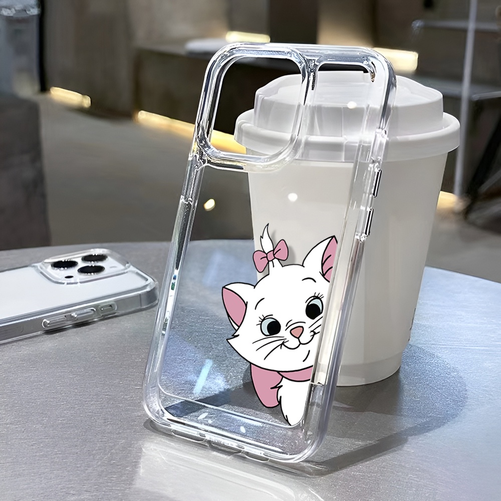 Ốp Điện Thoại Dẻo Họa Tiết Chú Mèo mary Dễ Thương Cho iphone 14 Pro Max 14 Plus 13 11 12 7Plus X XR XS Max 8 7 se2020