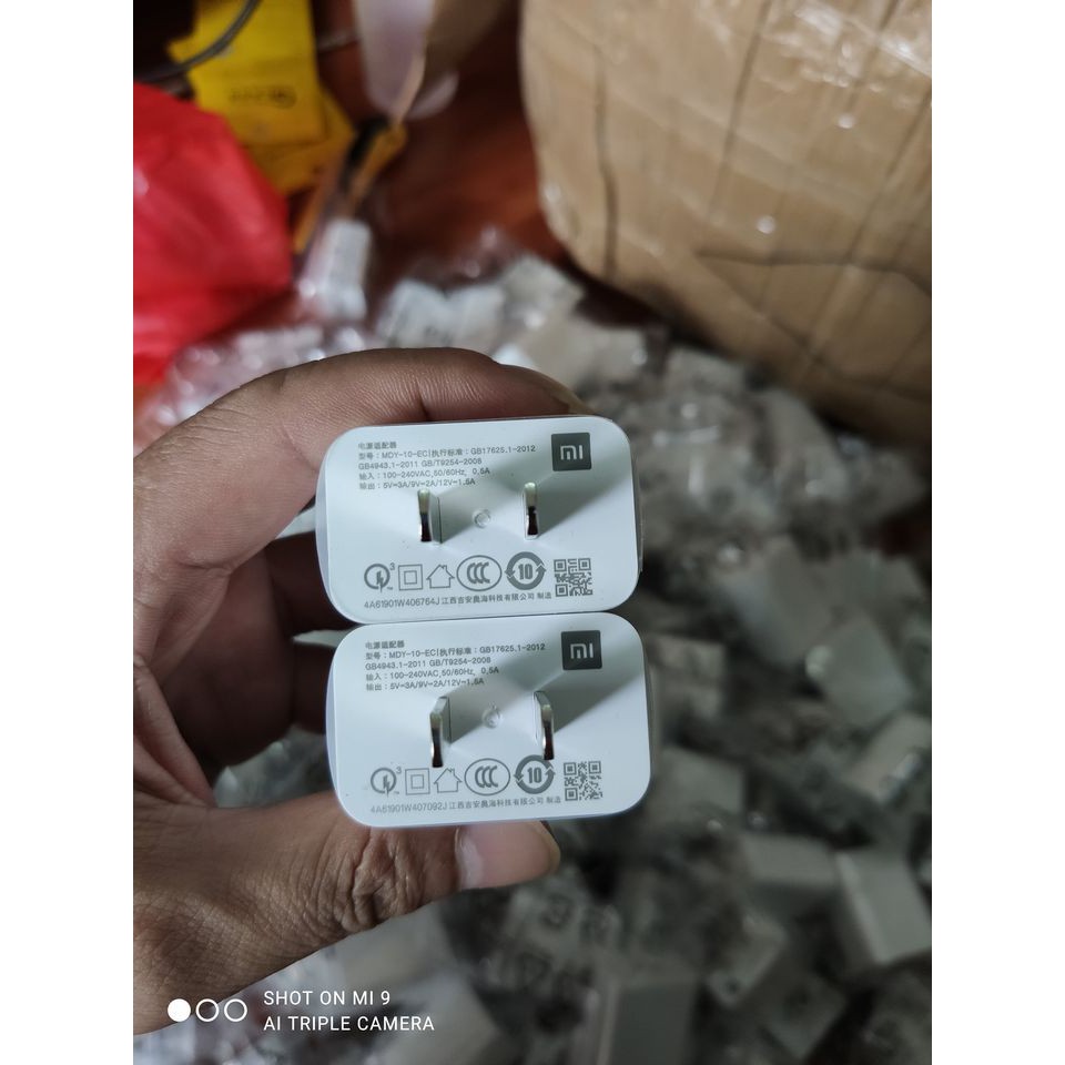 Củ cáp sạc 18w nhanh Quick Charge 3.0 Xiaomi MDY-08-EH (Trắng) - Cốc sạc nhanh xiaomi QC3.0 (White)