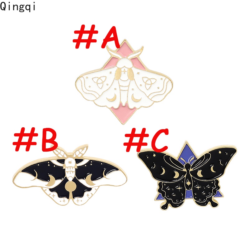 Ghim cài áo Miss Zoe hình bướm mặt trăng và ngôi sao nhiều thiết kế tùy chọn phong cách gothic