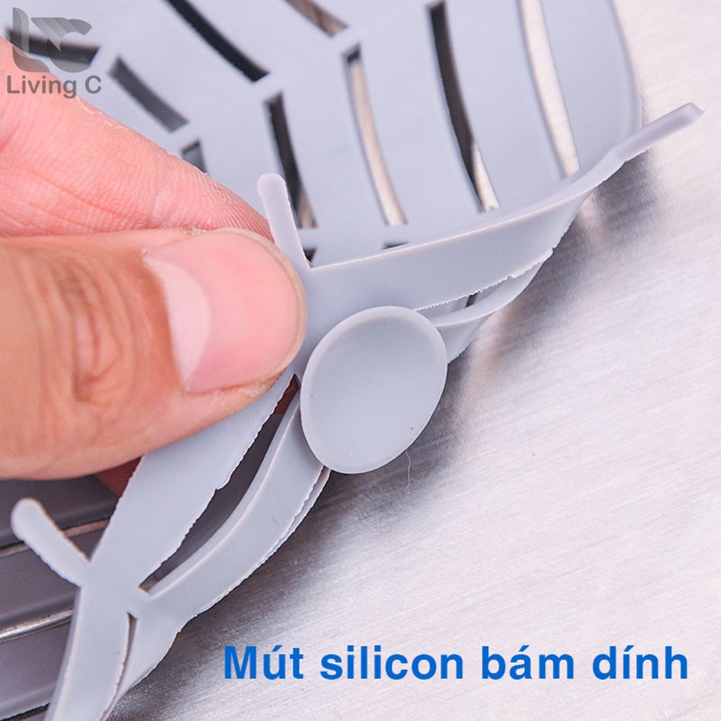 Miếng silicon chặn rác lọc rác bồn rửa chén bát, cống thoát nước nhà tắm Living C , ngăn ngừa tắc cống hiệu quả _L20