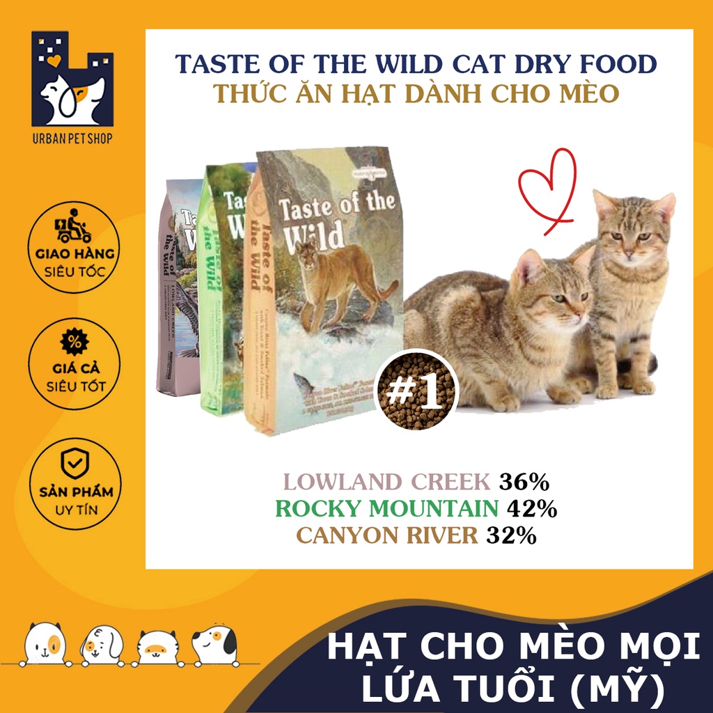 URBAN_TASTE OF THE WILD_HẠT CHO MÈO MỌI LỨA TUỔI (MỸ)