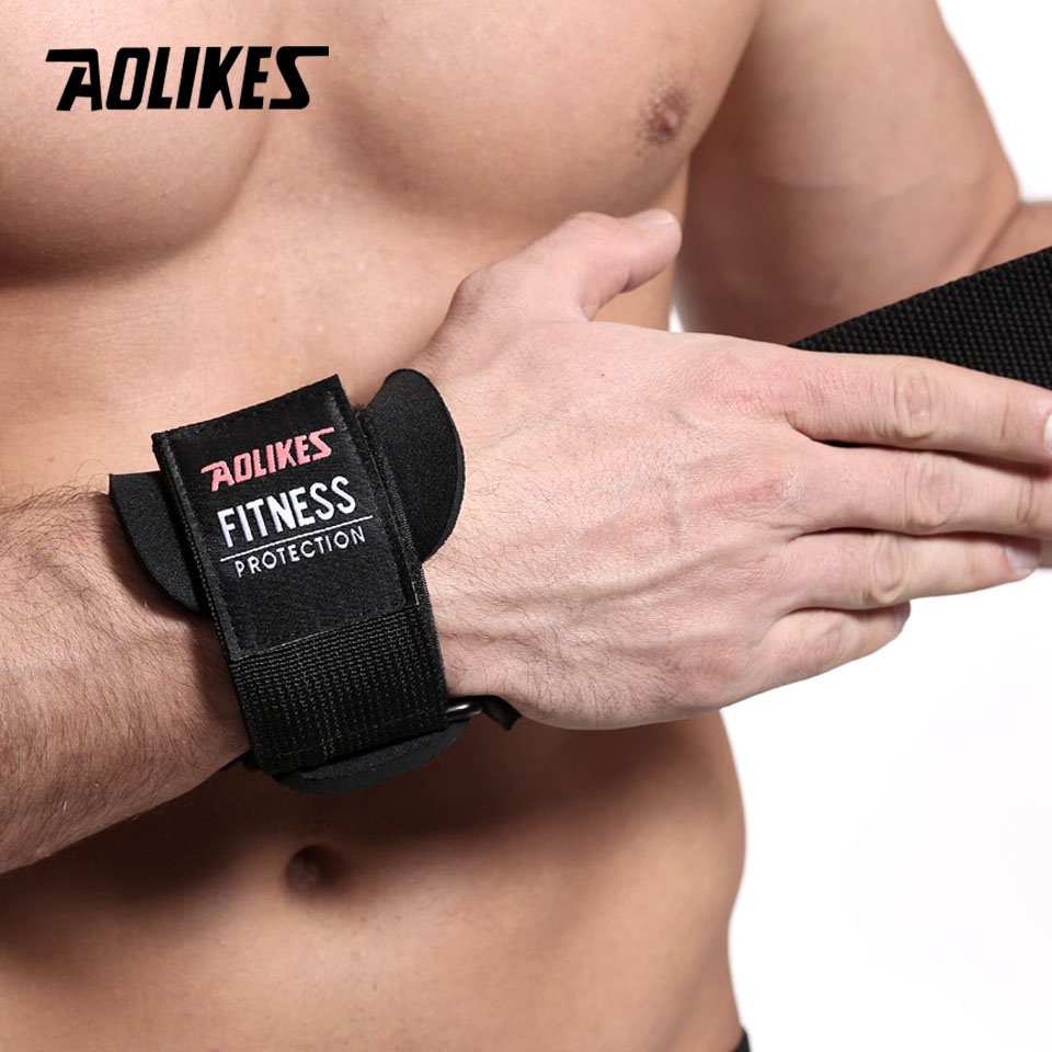 Cặp đai quấn cổ tay AOLIKES hỗ trợ nâng tạ tập gym chuyên dụng tiện lợi