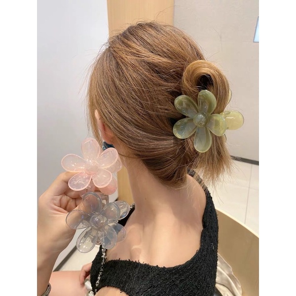 🌸Cặp tóc hình bông hoa mầu kẹo ngọt