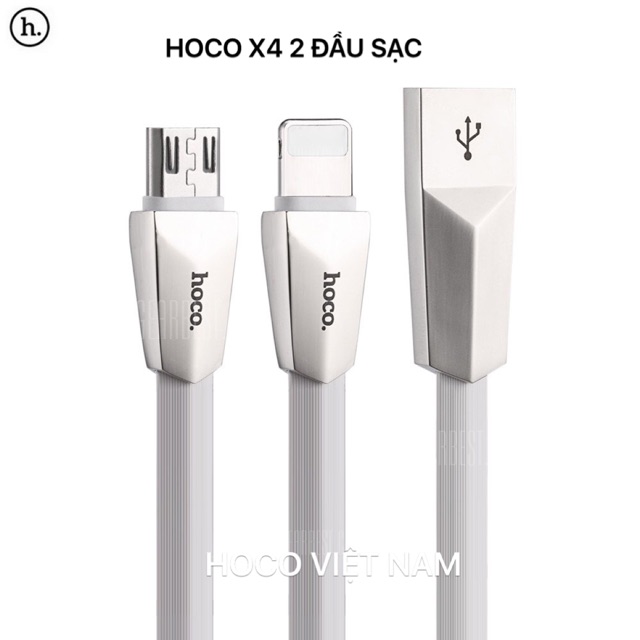 Cáp sạc  Hoco X4 2  Lightning - Micro