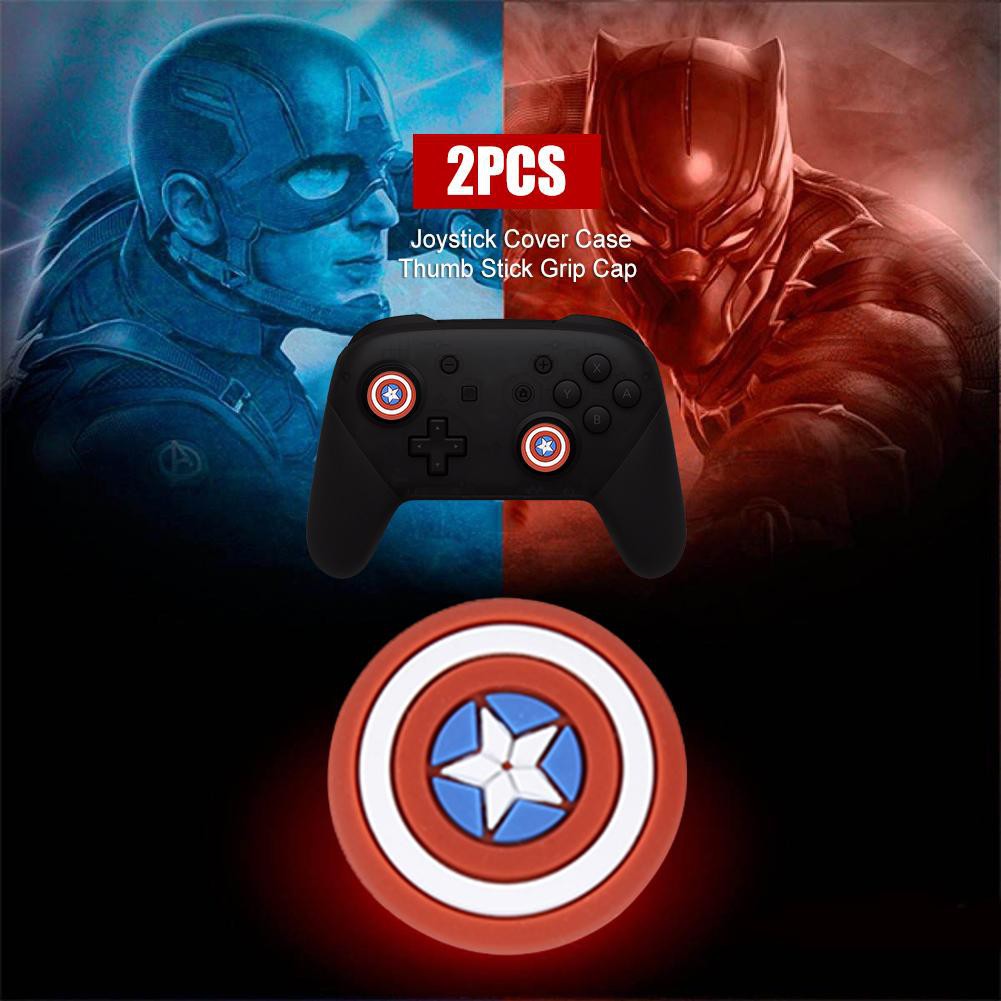 [Bộ 2 cái] Núm bọc Joystick cần Analog Captain American - Bảo vệ Analog tay cầm PS3,4,Xbox,Switch