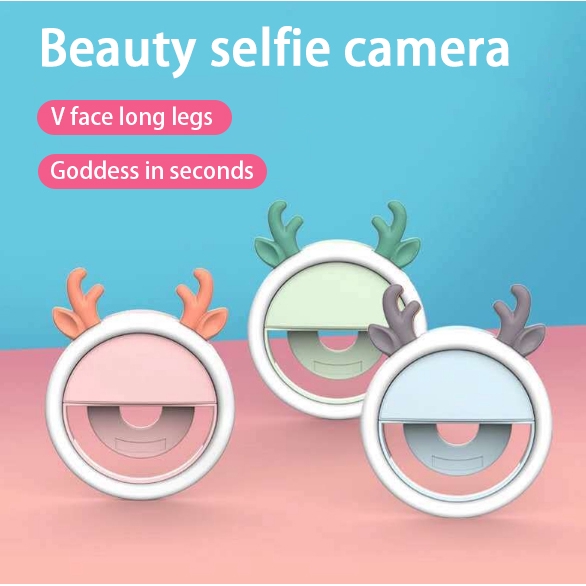 Đèn vòng LED GOOJODOQ có kẹp hỗ trợ chụp ảnh selfie cho điện thoại