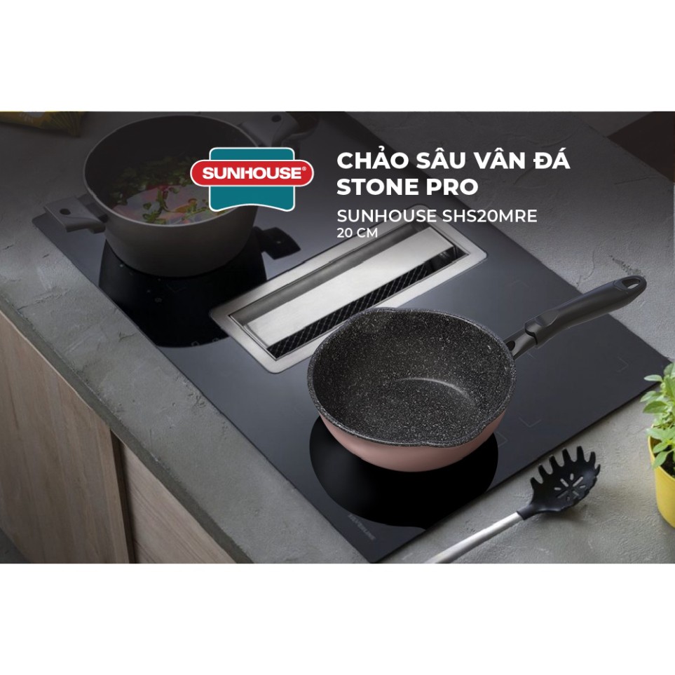 Chảo sâu vân đá Stone Pro SUNHOUSE SHS20MRE chính hãng