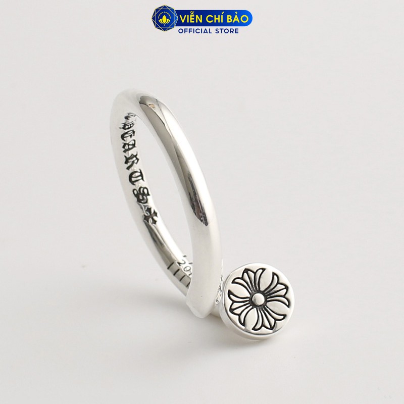 Nhẫn bạc unisex CH Đinh tán thập giá chất liệu bạc Thái 925 thời trang phụ kiện trang sức nữ Viễn Chí Bảo N100996