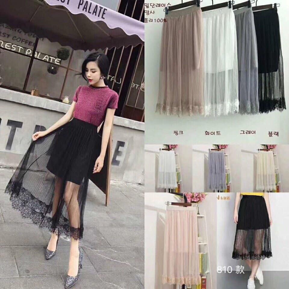 Chân váy ren bằng Hot hit