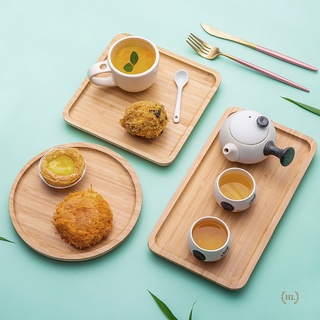 Đĩa gỗ vuông / tròn đựng sushi / chữ nhật / khay tre | khay gỗ tre cao cấp không xử lý hóa chất tròn vuông chữ nhật