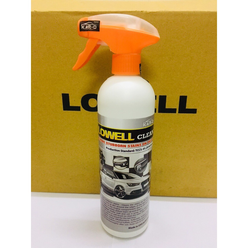 Tẩy ố kính ô tô lowell, Tẩy mốc kính, tẩy cặn canxi kính, tẩy ố vàng sơn ô tô , Ố Vàng Trên Lazang, tay cửa, LOGO