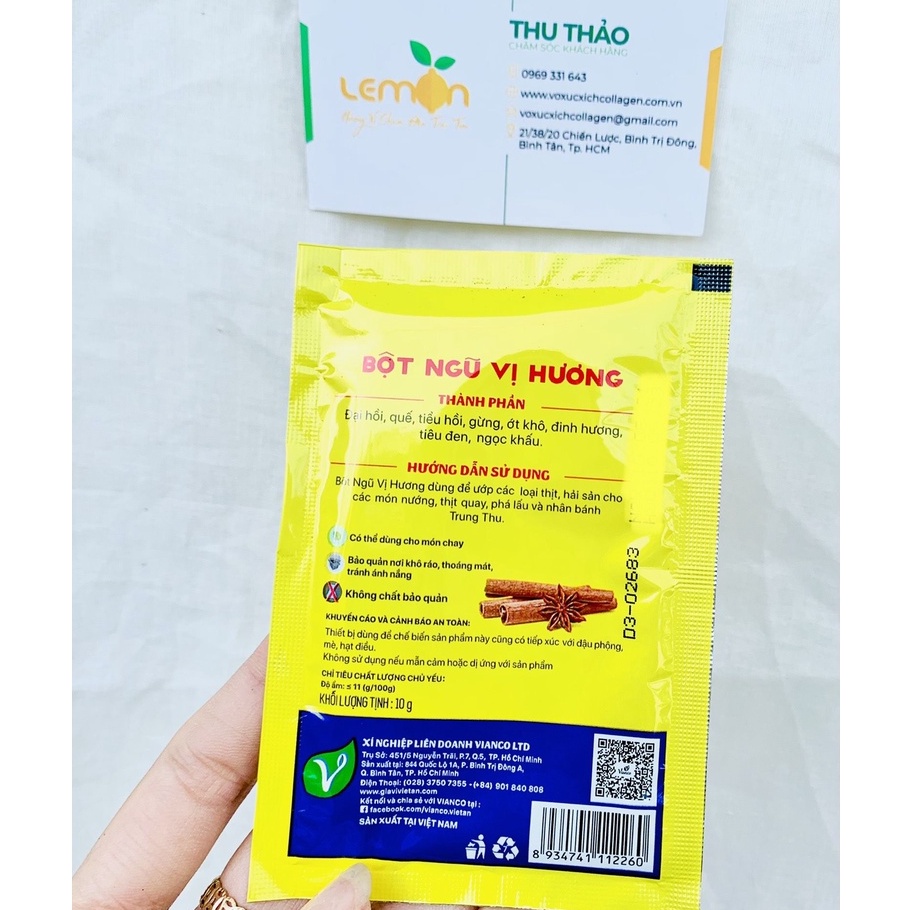 Bột Ngũ vị hương hiệu Con Nai hàng xuất khẩu gói 10g - VIANCO Gia vị Việt Ấn