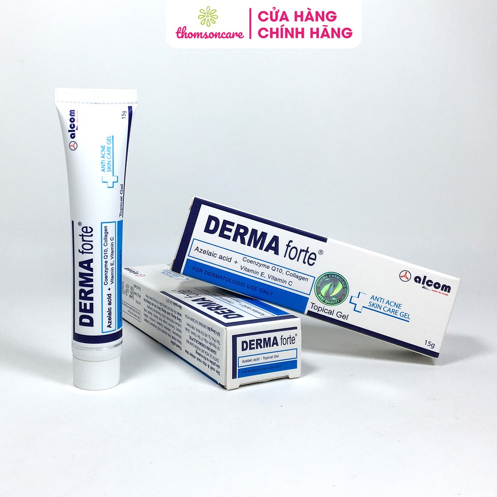 Derma Forte - Kem làm giảm mụn ẩn, trứng cá, đầu đen, làm mềm và làm mờ sẹo dưỡng da trắng mịn - Tuýp 15g