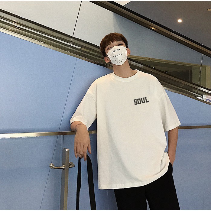 Áo phông nam nữ unisex tay lỡ thun form rộng SOUL teen cổ tròn oversize cotton giá rẻ màu đen trắng tee pull freesize