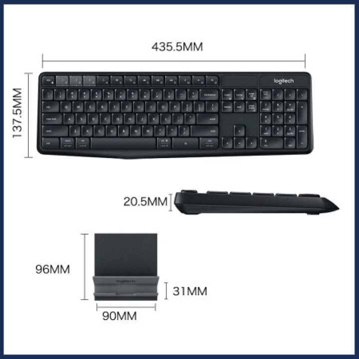 Bộ bàn phím không dây và giá đỡ LOGITECH K375s - BỀN BỈ, CHỐNG NƯỚC - Bảo hành 12 tháng chính hãng