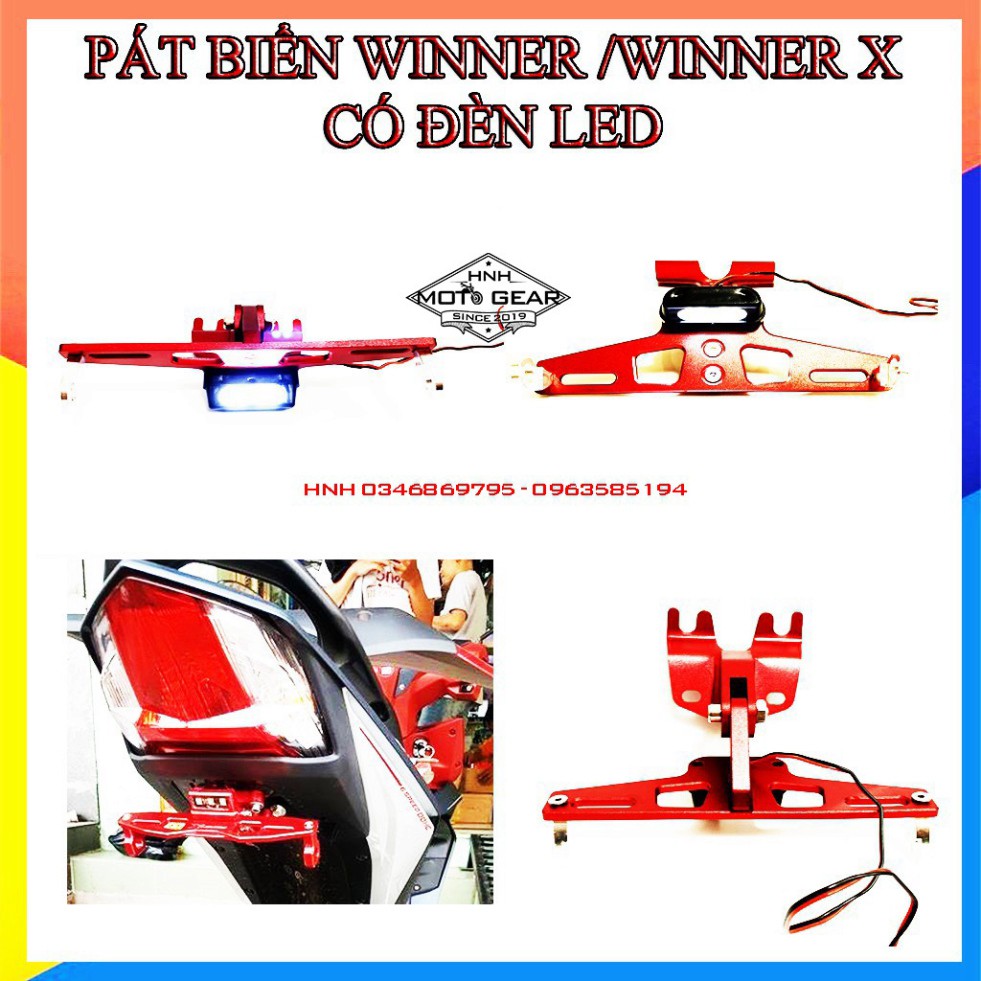 Pát Biển Số Cho Winner / Winner X Có Đèn Led X1R Chính Hãng