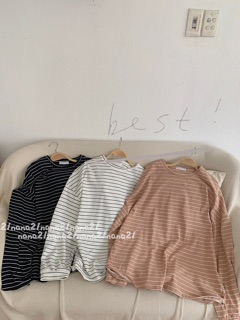 Áo pull kẻ oversize