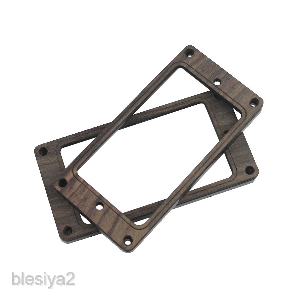 2 Rosewood Humbucker Pickup Mounting Ring Surround Frame for Electric Guitar
