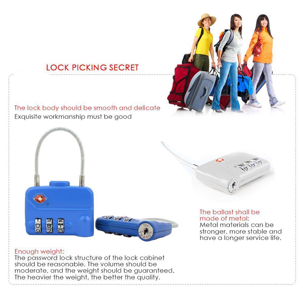 KUNHEV Ổ Khóa 3 Số Chống Trộm Chất Lượng Cao