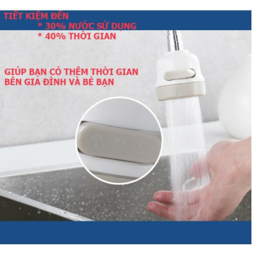 Bộ dây nối kèm đầu vòi rửa bát 360 điều chỉnh 3 chế độ 18cm