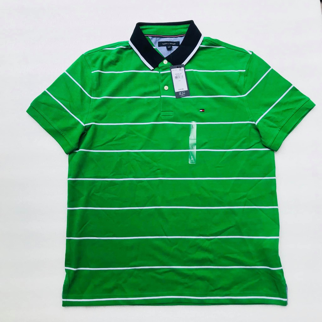 ÁO THUN POLO NAM TOMMY HILFIGER Custom Fit Essential Stripe Polo size S