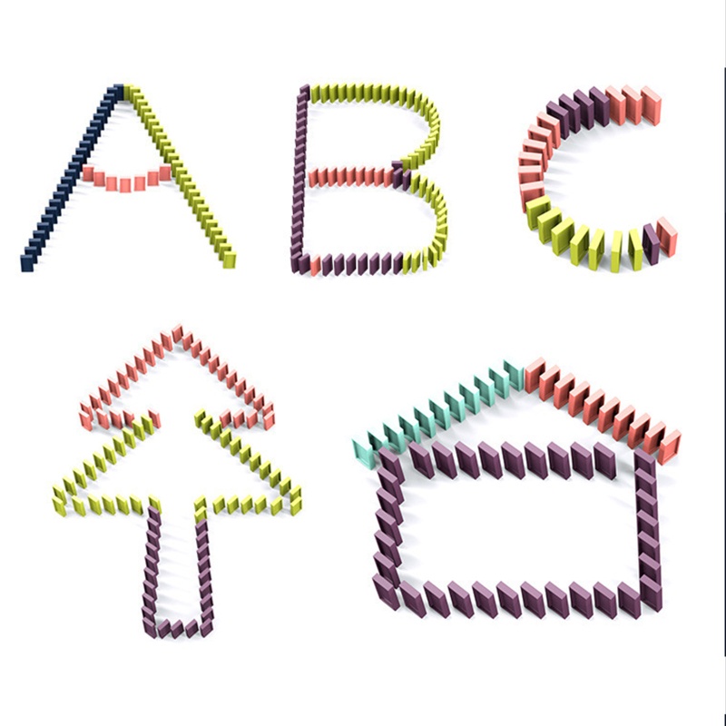 Đồ Chơi Xếp Hình Xe Lửa Domino Nhiều Màu Sắc Cho Trẻ Em