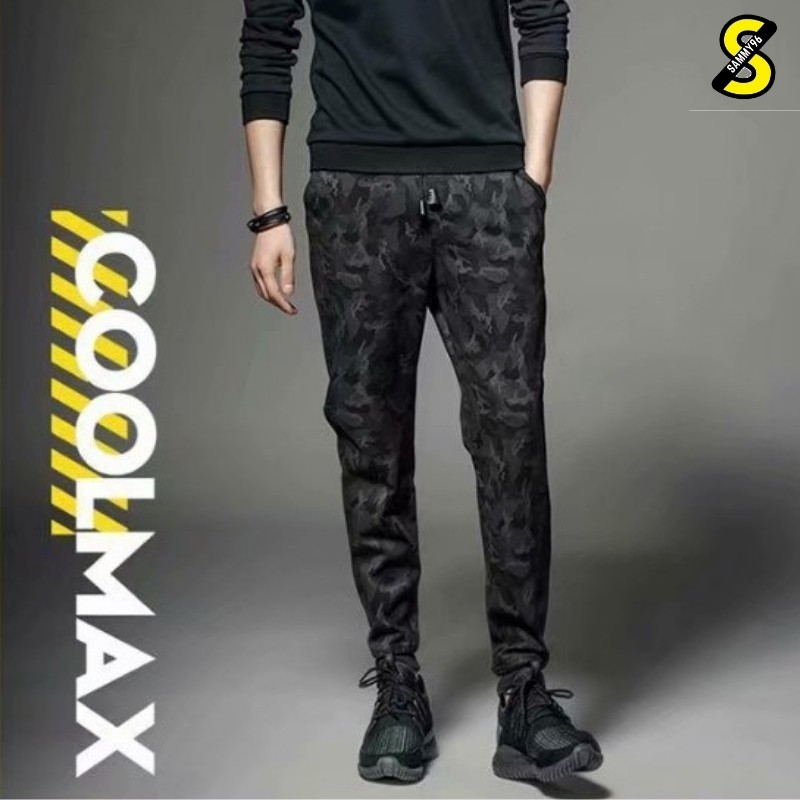 Quần jogger nam thể thao xanh navy chất liệu thun co giãn dày