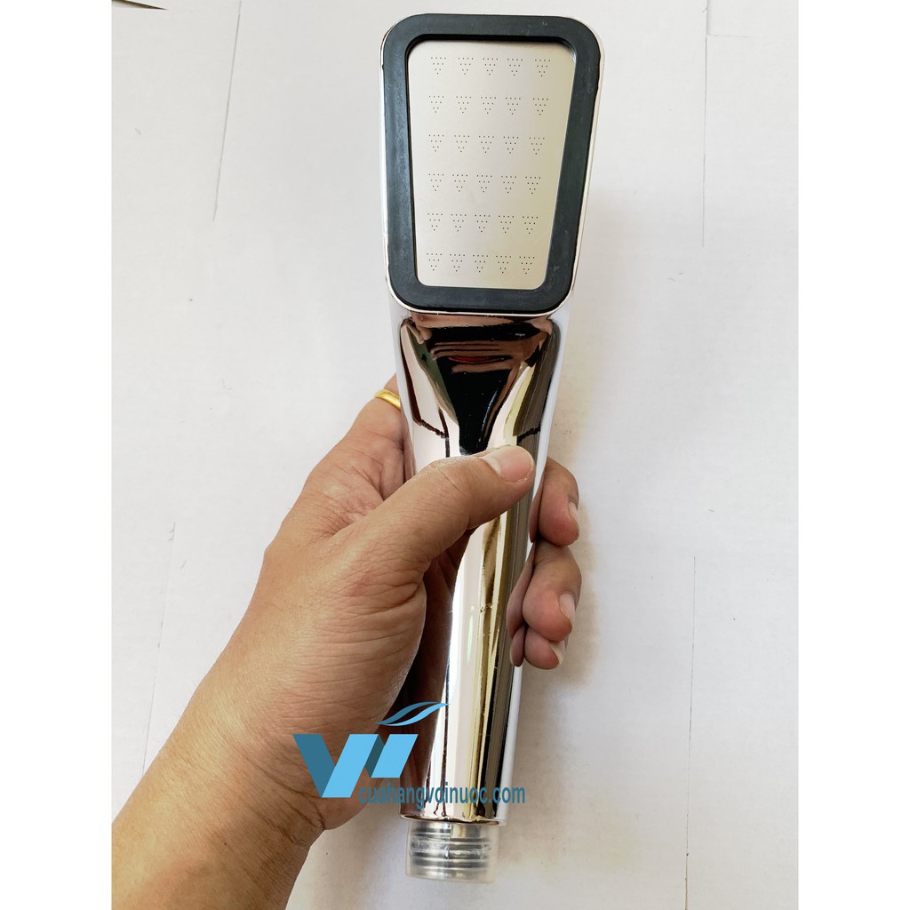 ⚡NOW SHIP⚡ Vòi Sen Tăng áp Vuông (Kèm Dây Inox và Bát)