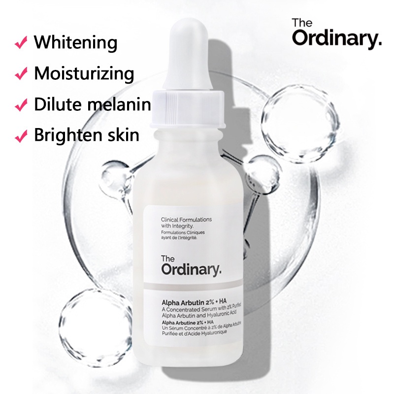 【Từ tp Hồ Chí Minh gửi hàng】Tinh Chất The Ordinary Alpha Arbutin 2% +HA 30ml HA Serum Dưỡng Trắng Da Giảm Thâm Nâng Tone Da Tái Tạo Da serum ordinary