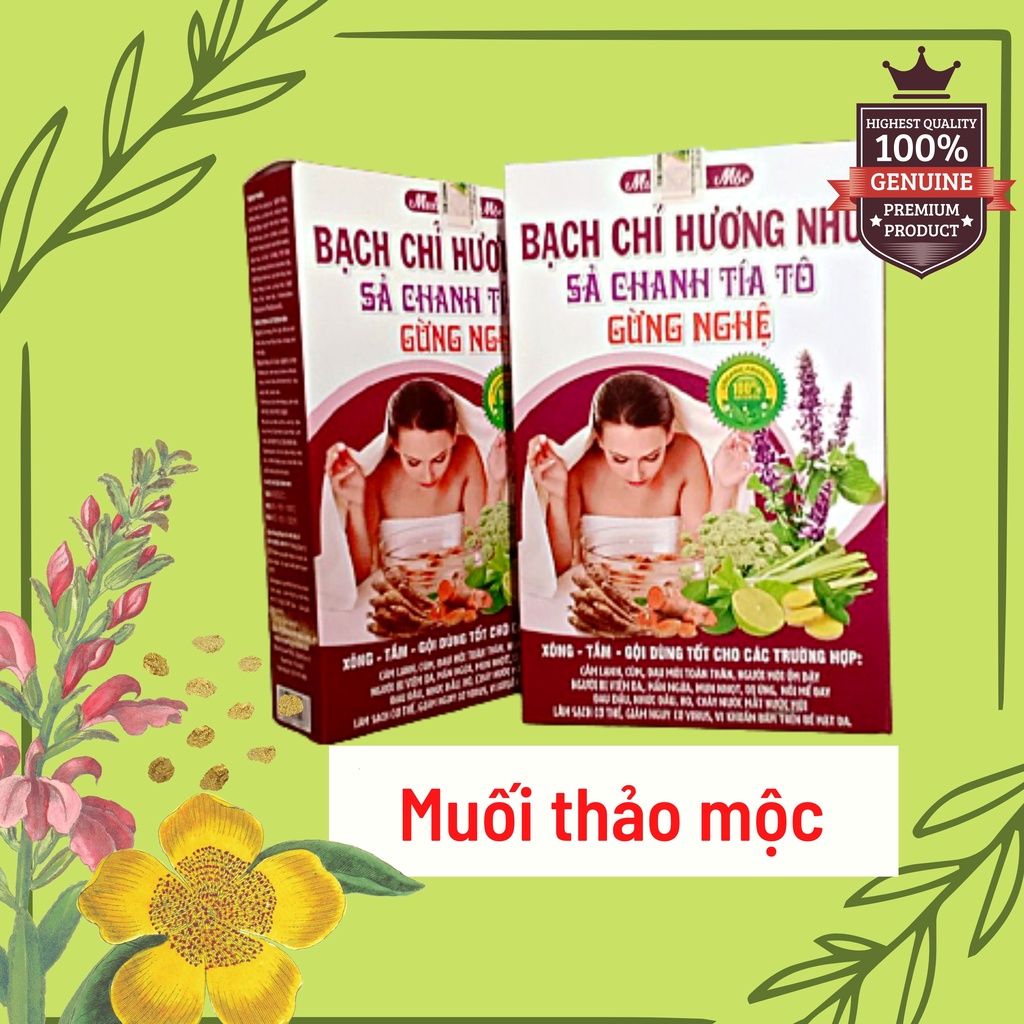 Muối tắm thảo dược Hena 150g, Muối tắm tẩy tế bào chết xông gội sạch da từ thiên nhiên